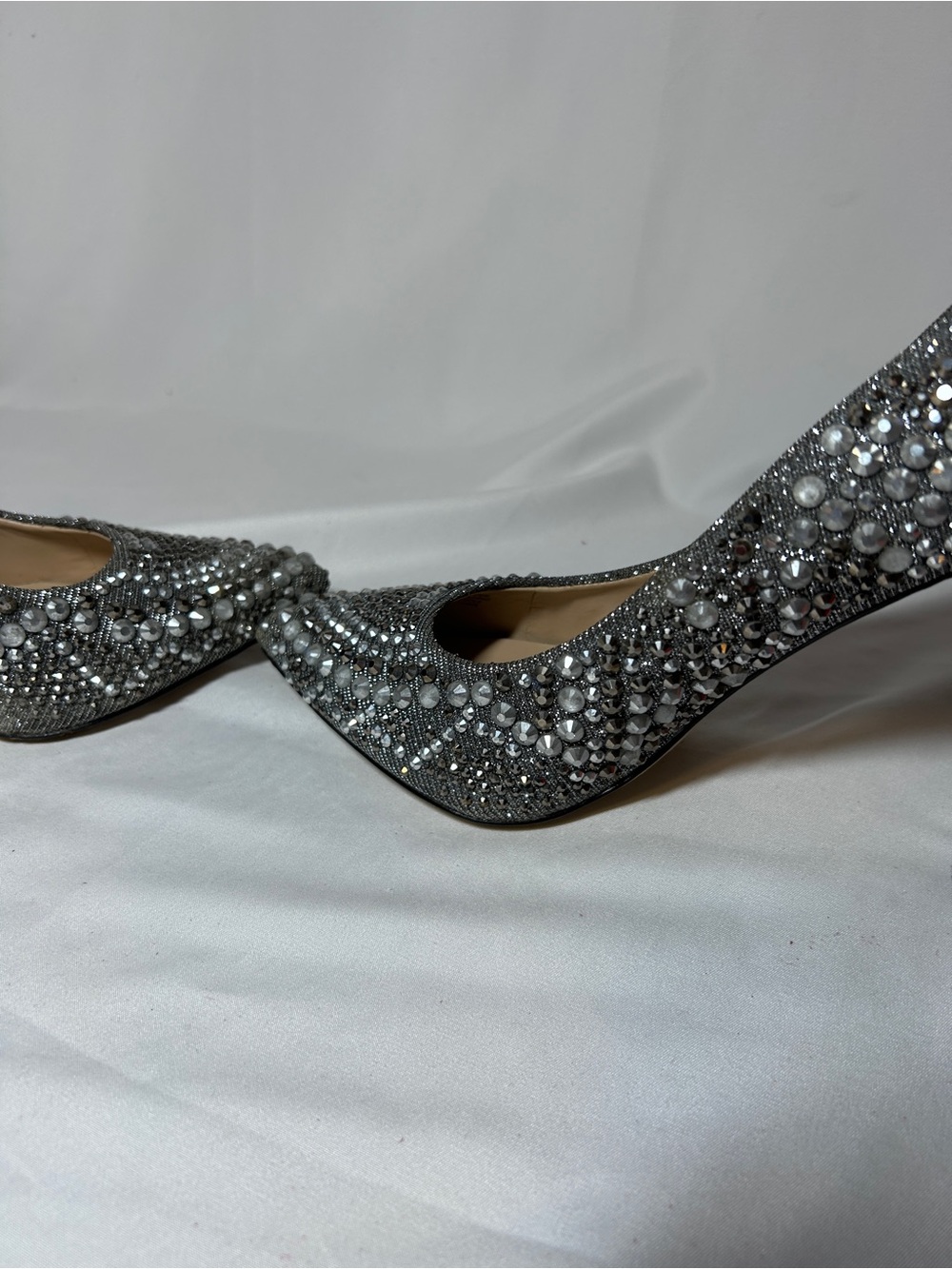Gianni Bini Rhinestone Pointed Toe Stiletto Heels Glam Evening Pumps - Picture 10 of 14